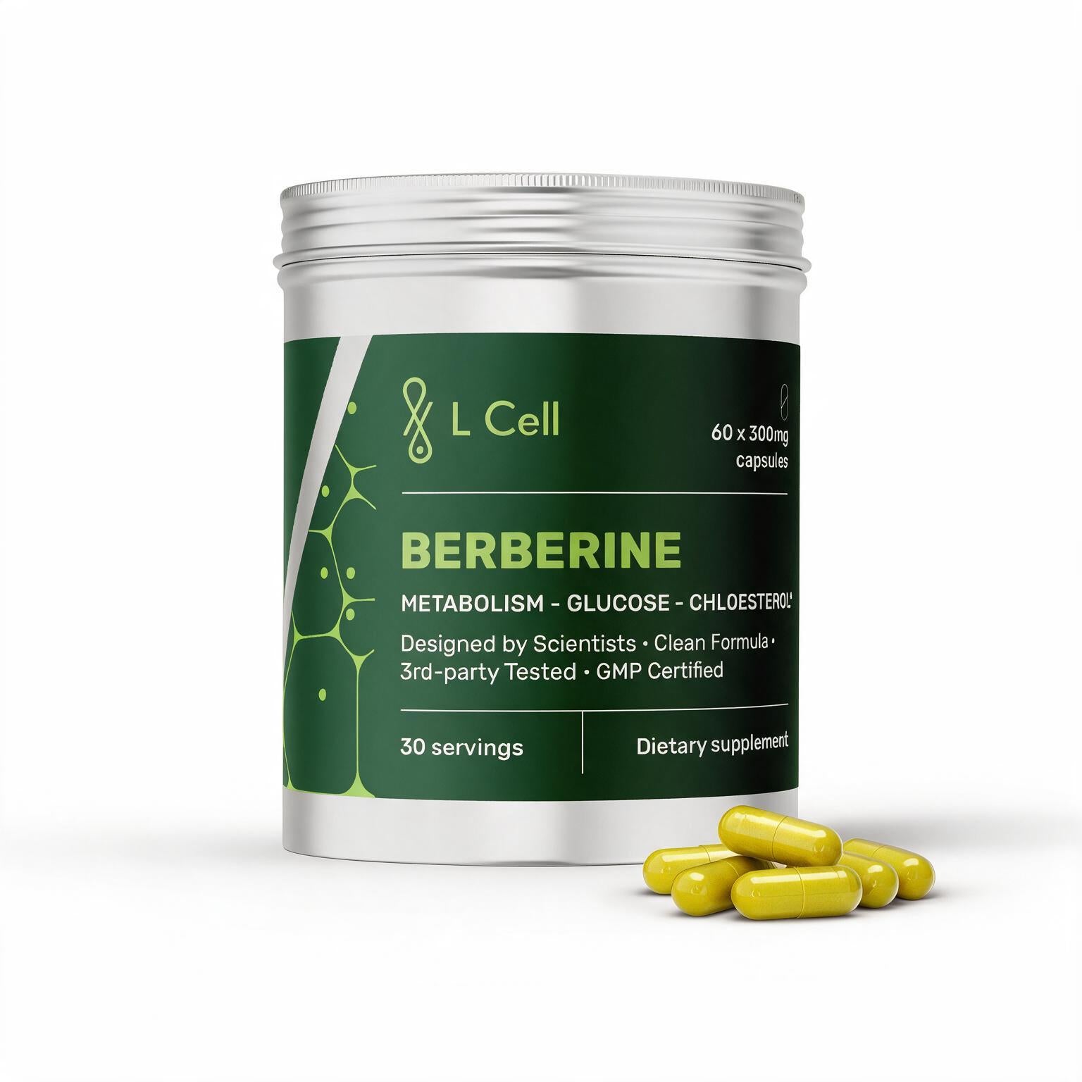 Berberin Kapseln 300mg (30 Portionen, 60 Kapseln)
