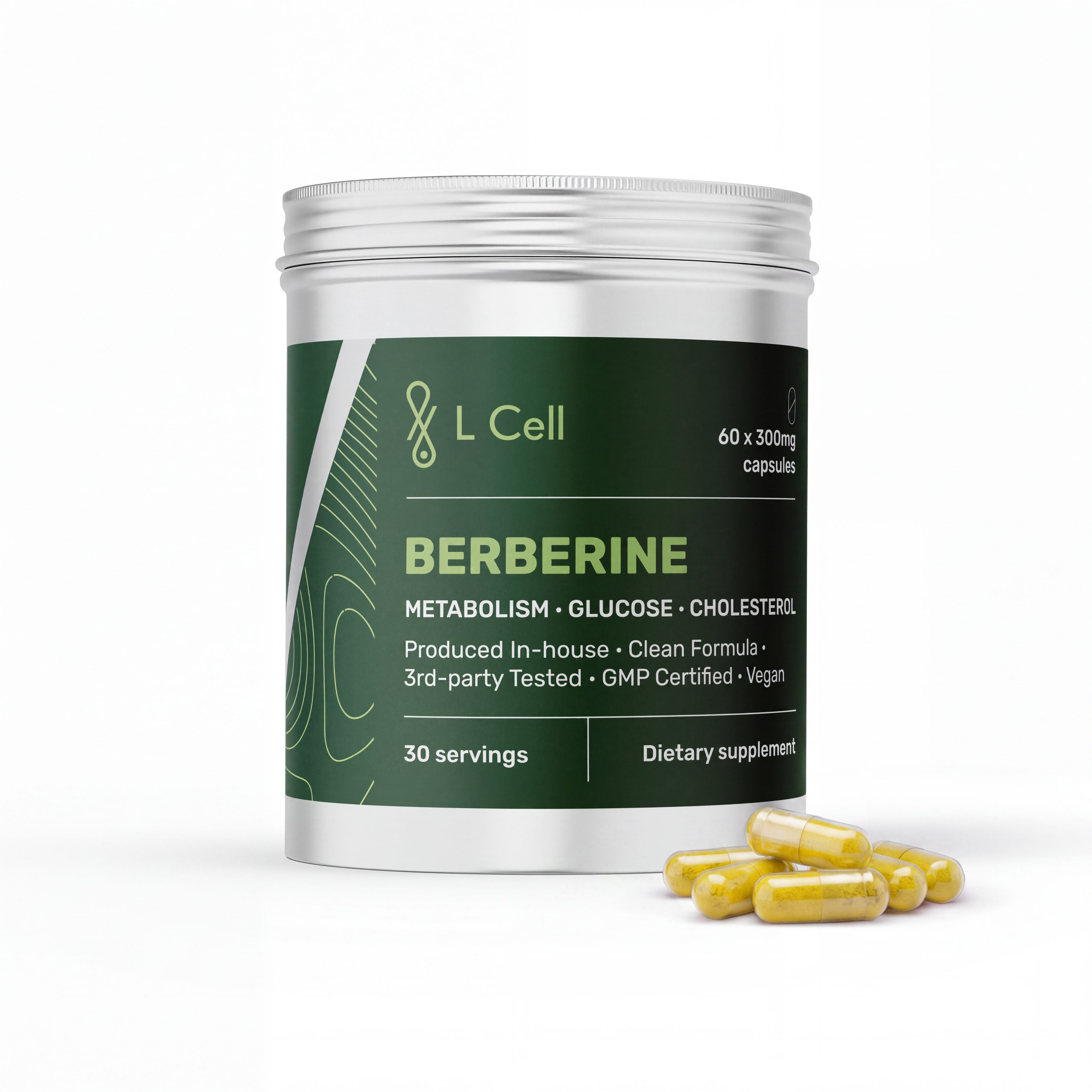 Berberin Kapseln 300mg (30 Portionen, 60 Kapseln)