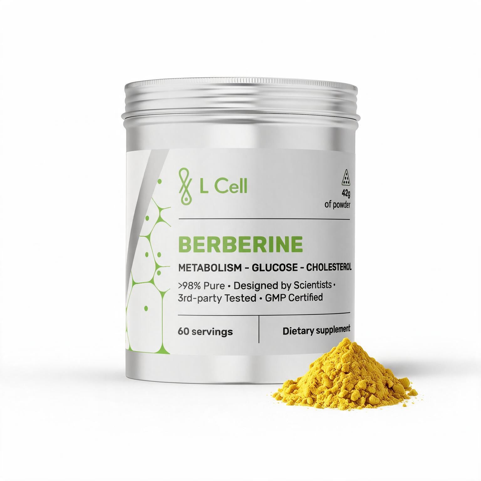 Berberin-Pulver 42g (60 Portionen, >98% Reinheit)