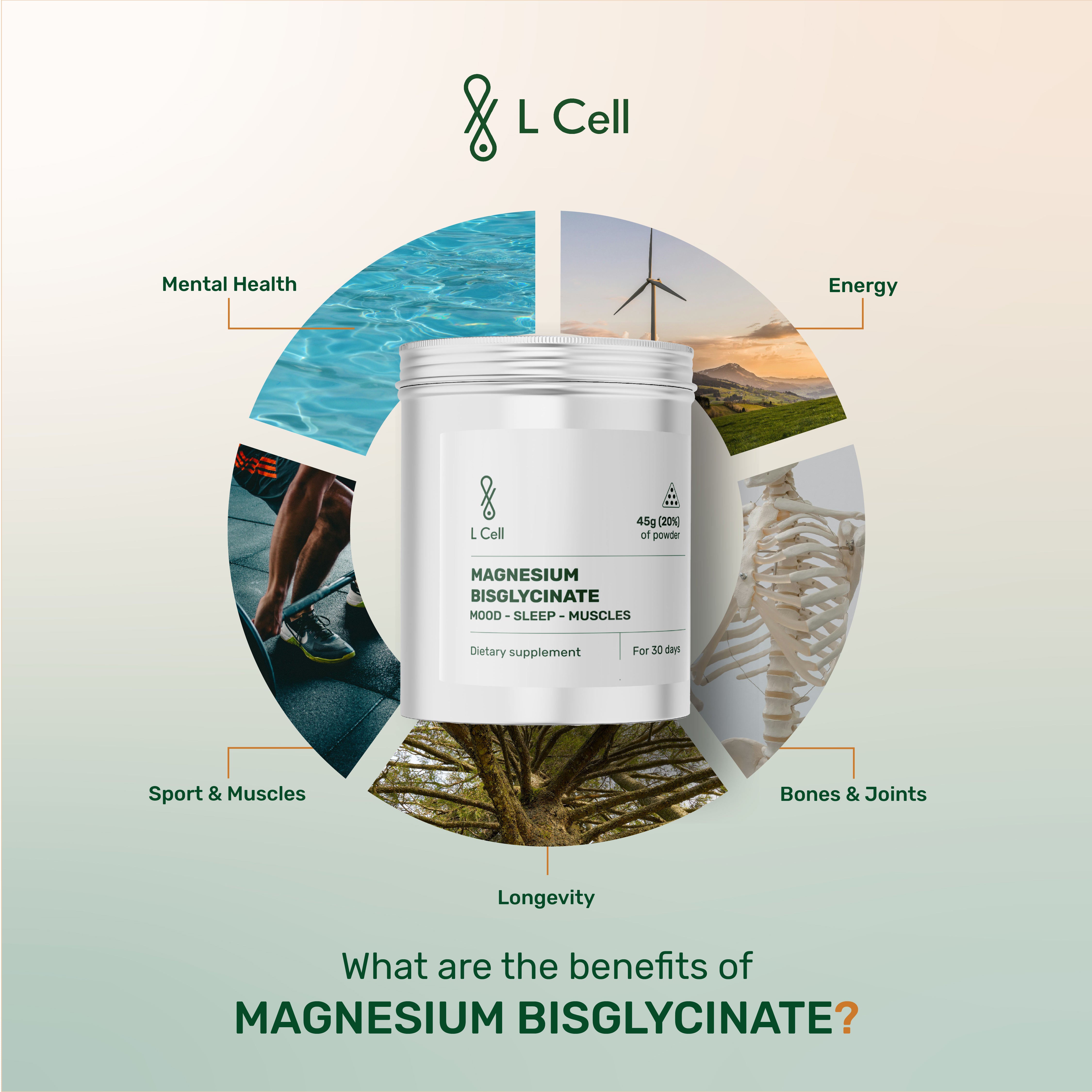 Magnesiumglycinat-Kapseln 500 mg (30 Portionen, 90 Kapseln)