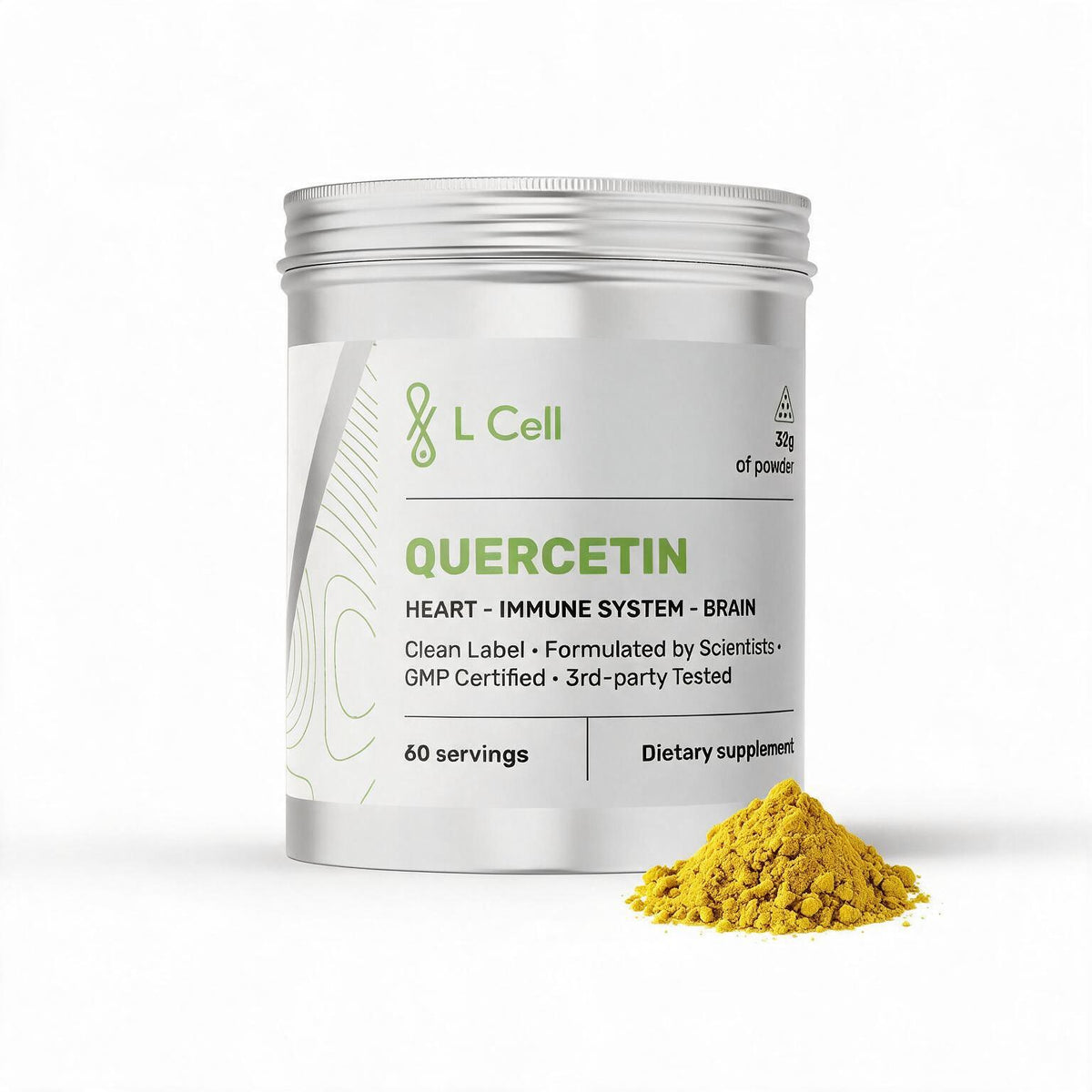 Quercetin Pulver 30g (60 Portionen, >98% Reinheit)
