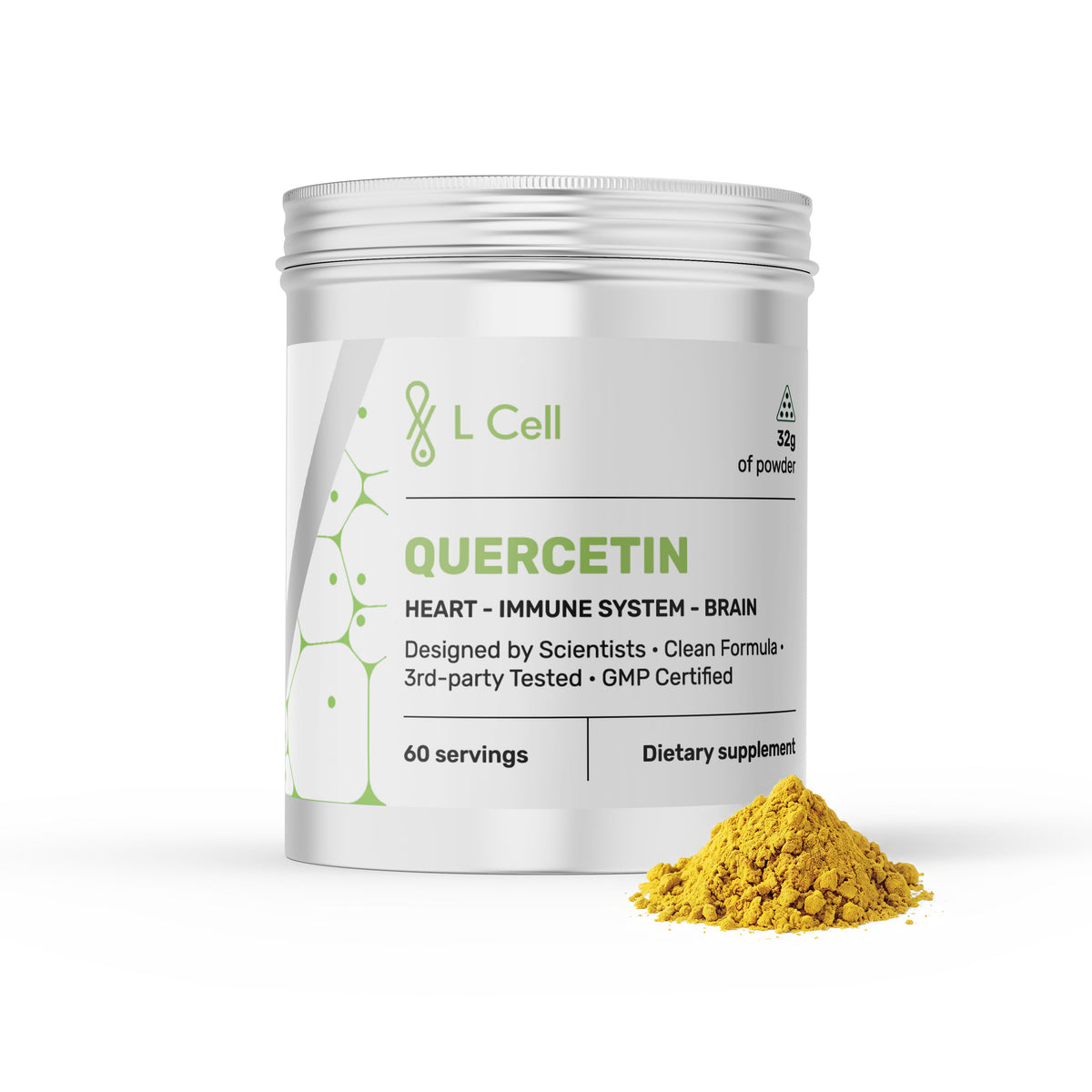 Quercetin Pulver 30g (60 Portionen, >98% Reinheit)