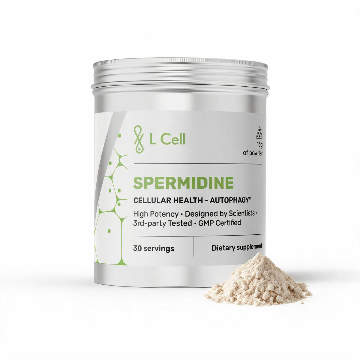 Spermidin-Pulver 15g (30 Portionen, 1,2% Konzentration)