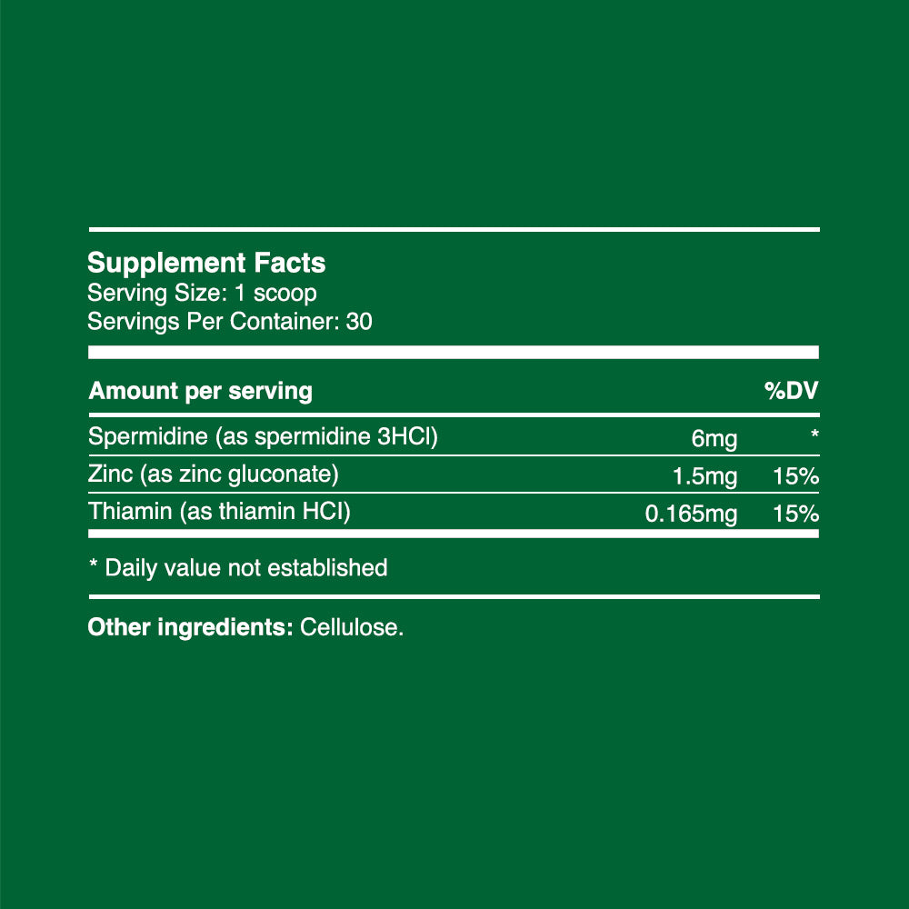 Spermidin-Pulver 15g (30 Portionen, 1,2% Konzentration)