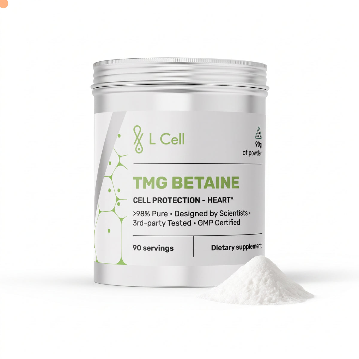 TMG Betain wasserfreies Pulver 90g (90 Portionen, >98% Reinheit)