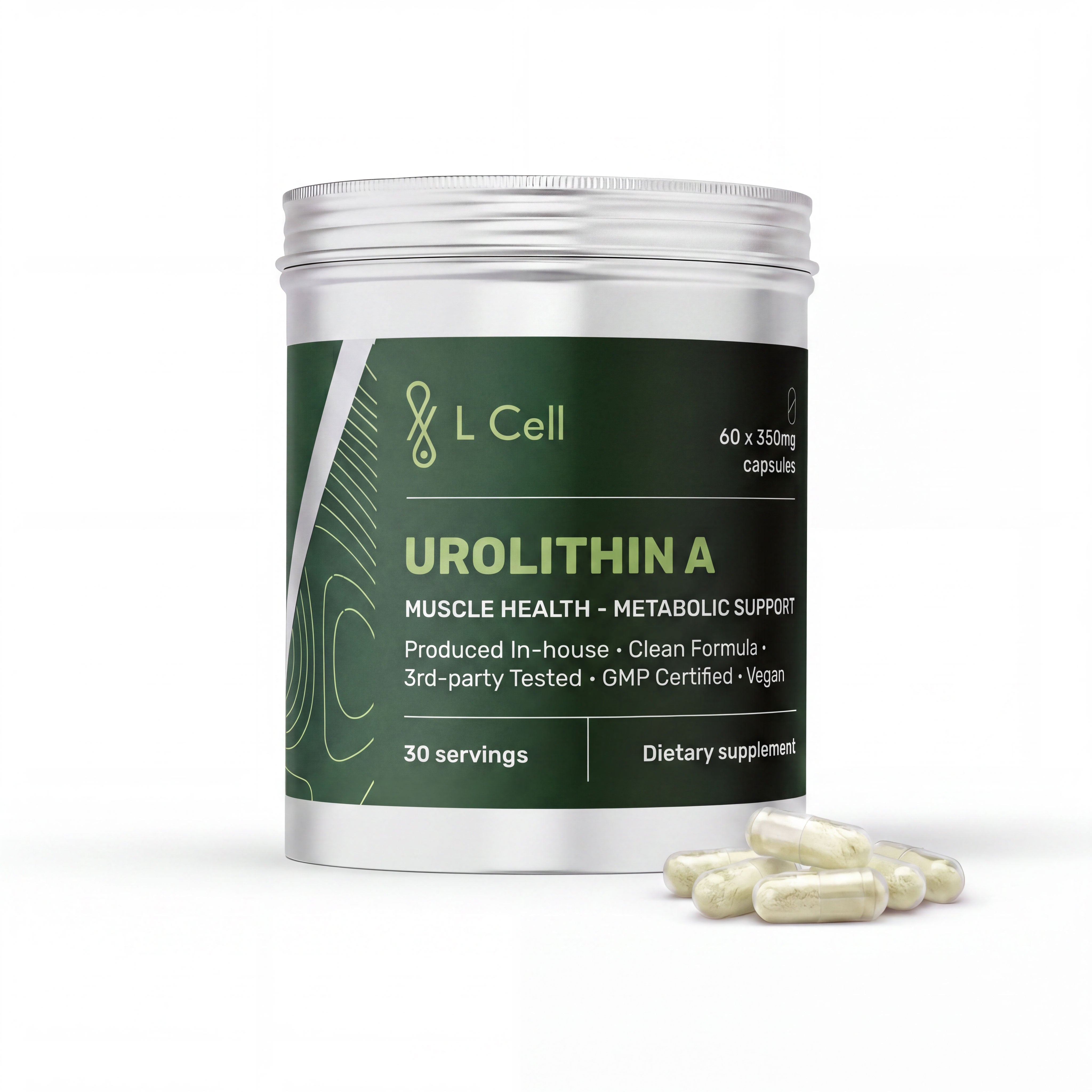 Urolithin A Kapseln 350mg (30 Portionen, 60 Kapseln)