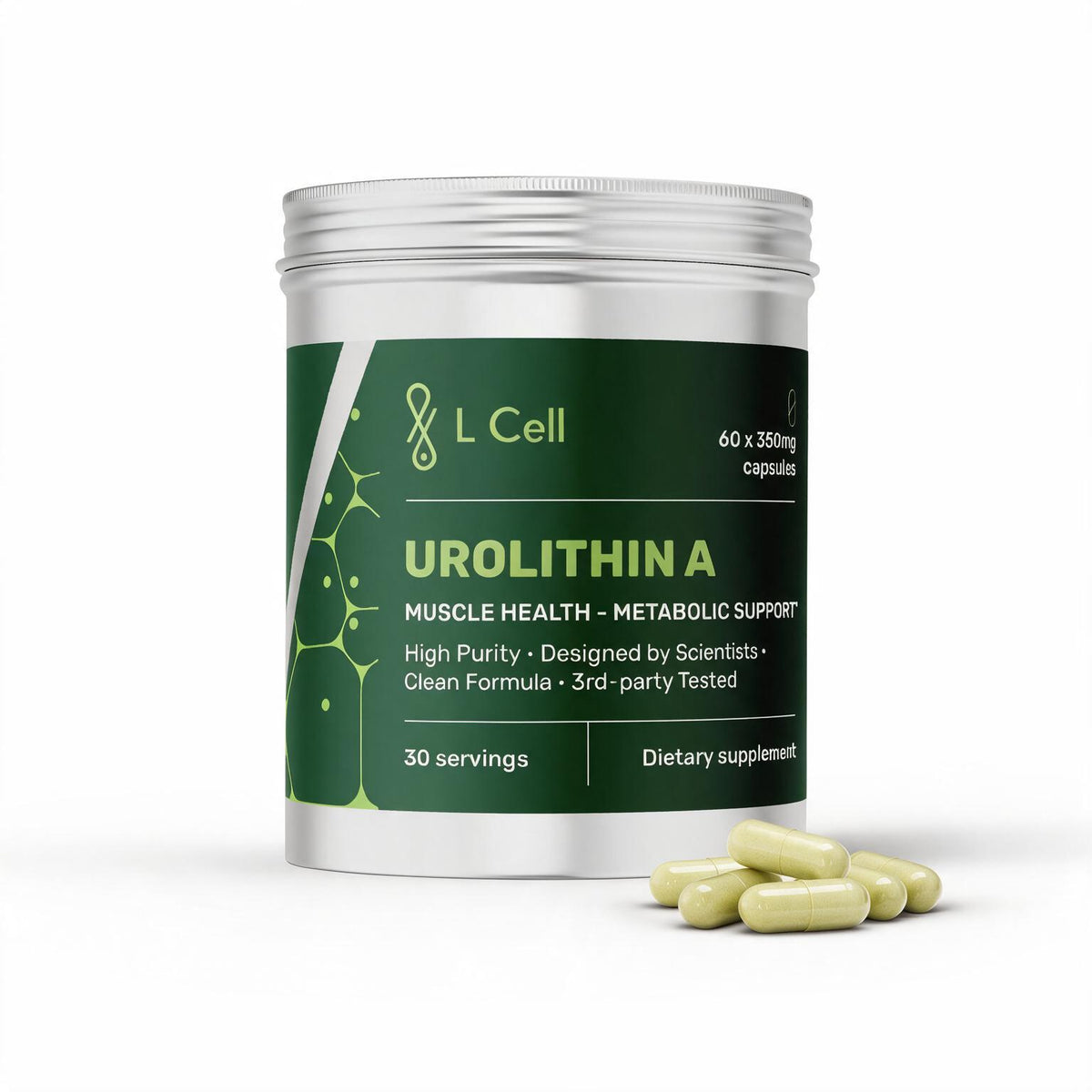 Urolithin A Kapseln 350mg (30 Portionen, 60 Kapseln)