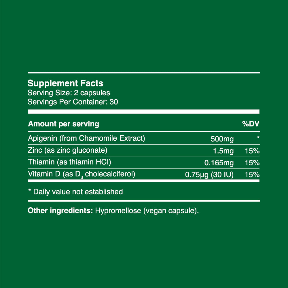 Apigenin Kapseln 250mg (30 Portionen, 60 Kapseln)
