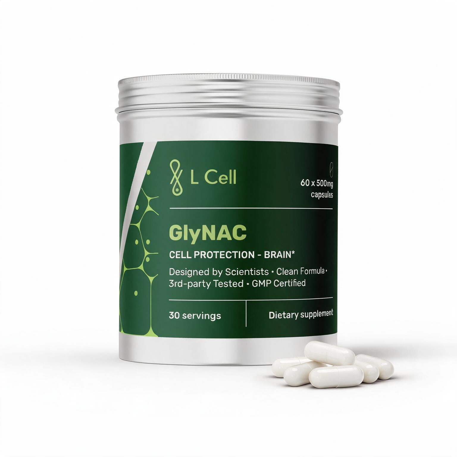 GlyNAC Kapseln 500mg (30 Portionen, 60 Kapseln)