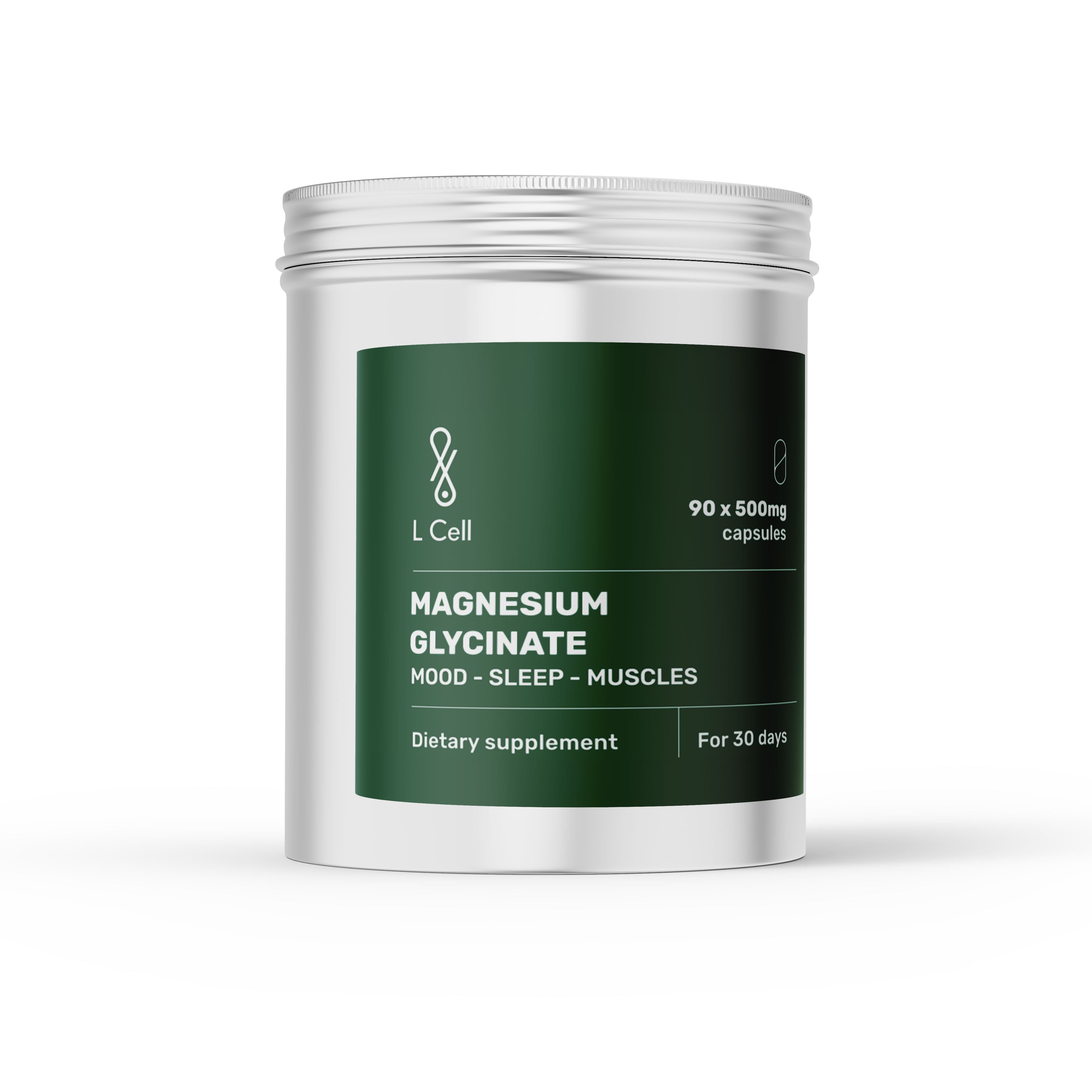 Magnesiumglycinat-Kapseln 500 mg (30 Portionen, 90 Kapseln)