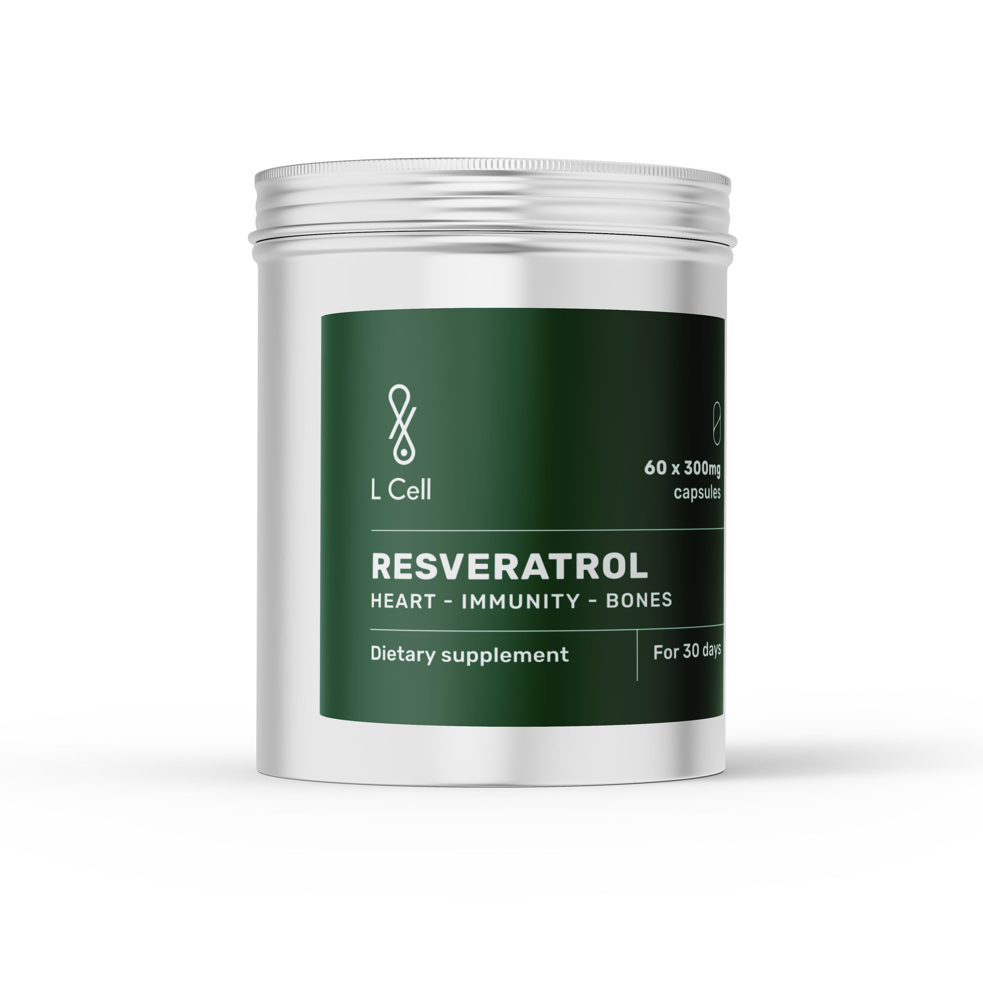 Trans Resveratrol Kapseln 300mg (30 Portionen, 60 Kapseln)