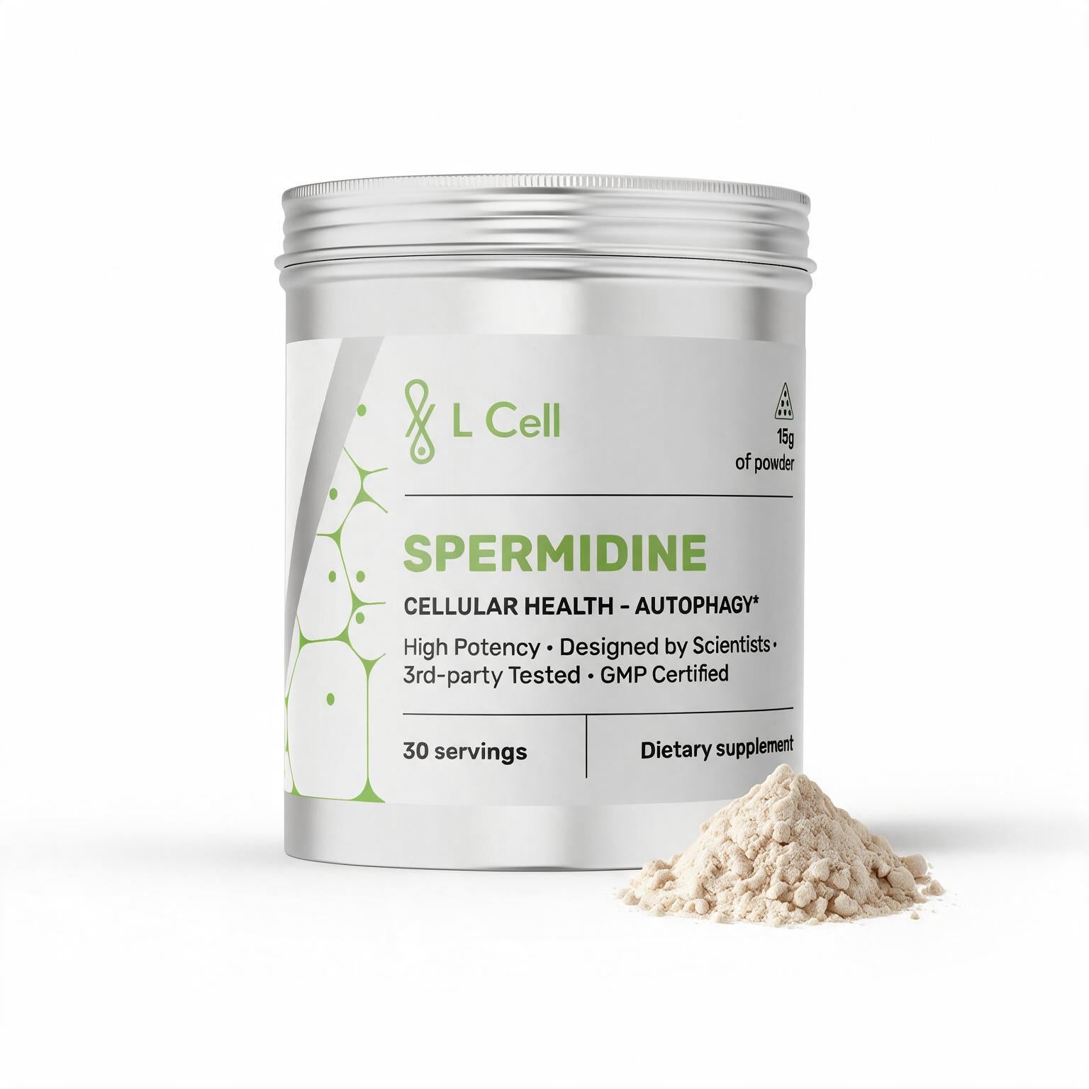 Spermidin-Pulver 15g (30 Portionen, 1,2% Konzentration)